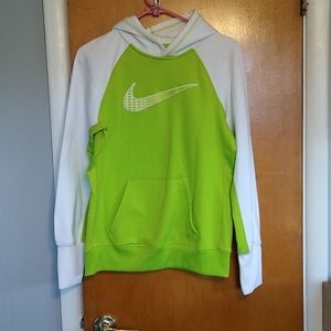 Lime green and tan Nike Hoodie
